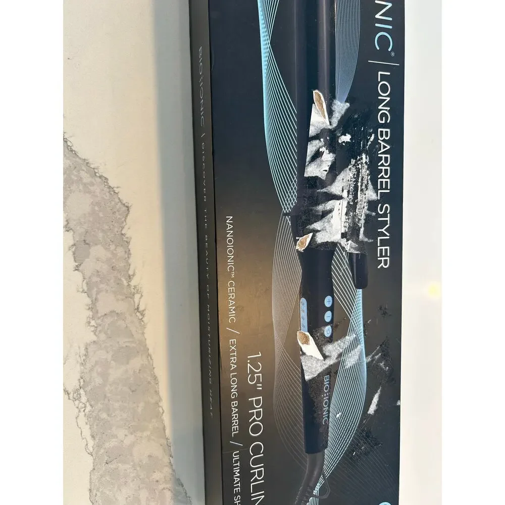 Bio Ionic Long Barrel Curling Iron 1.25 Inch Pro Styler for Loose Waves - Picture 5 of 8